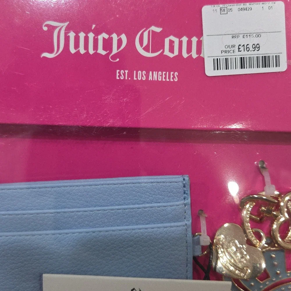 💙▪️Juicy Couture ▪️UK EXCLUSIVE Blue Card Holder and Star Keychain Set
